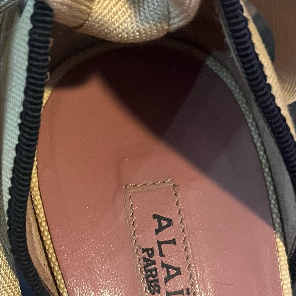 Alaia Cream and Black Espadrille Heels Excellent Condition - Picture 7 of 9